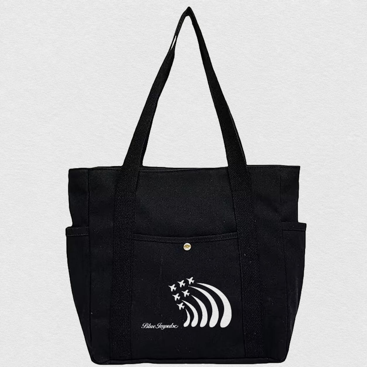Black Canvas Tote — Custom Logo