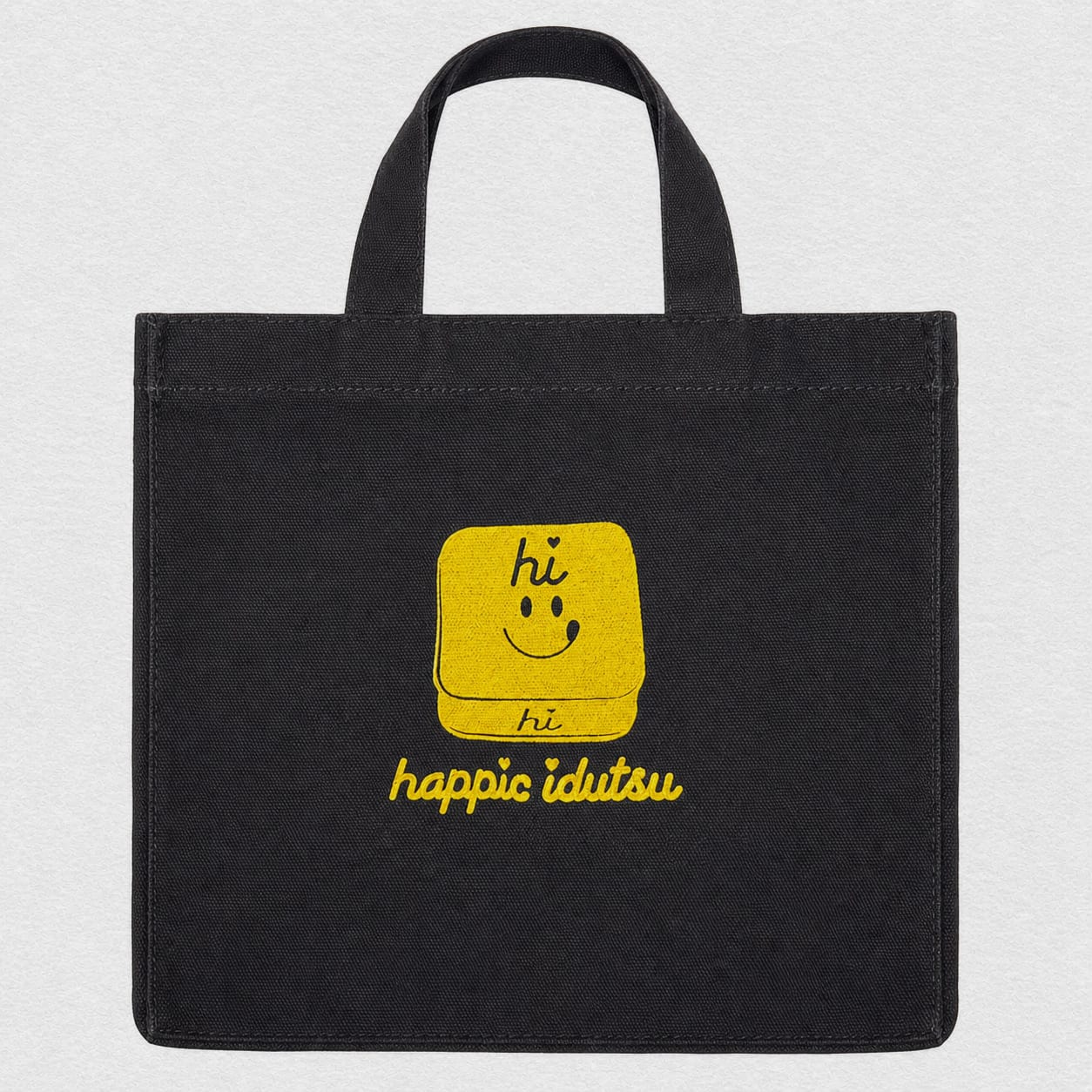 Black Canvas Tote — Color Logo