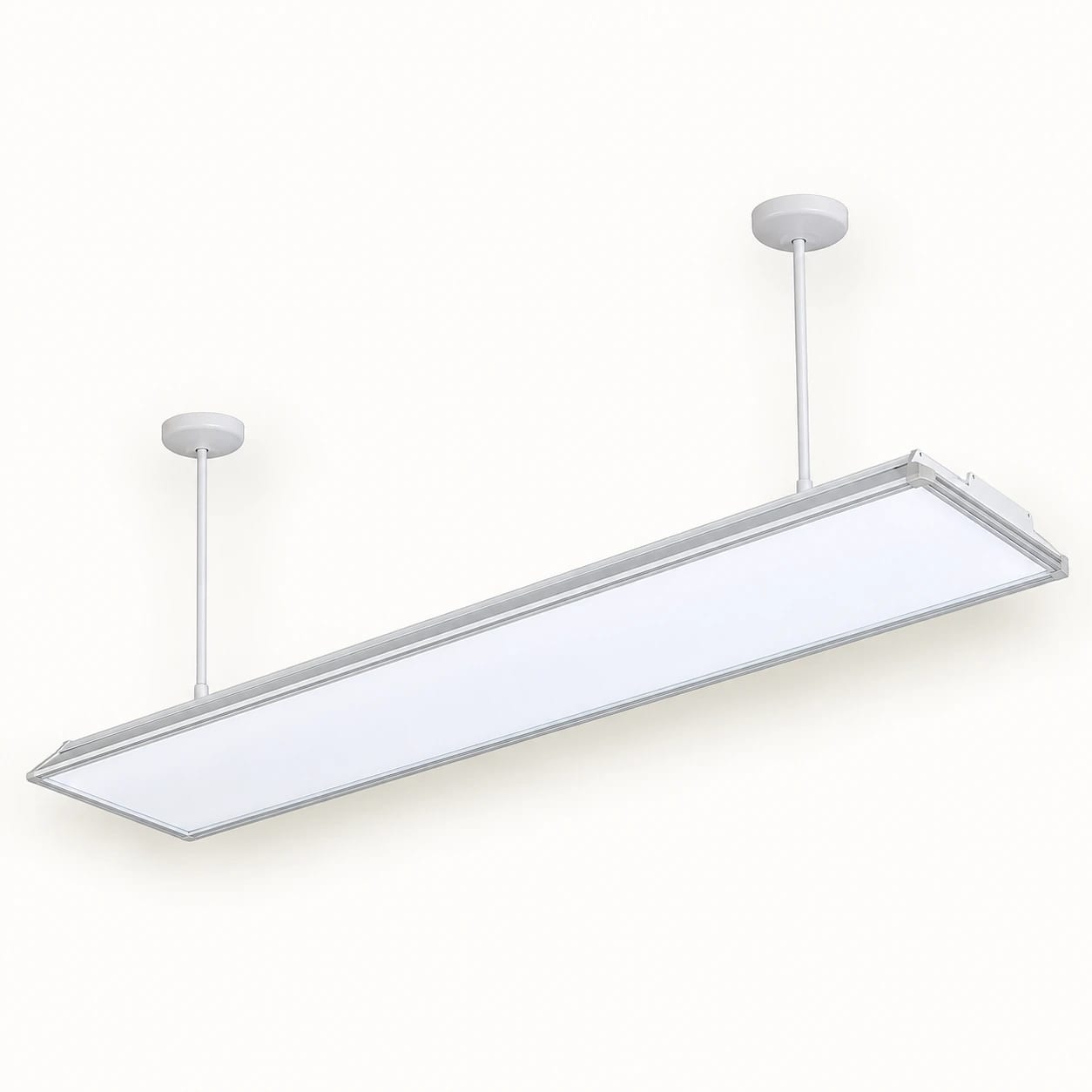 white linear suspended LED lamp