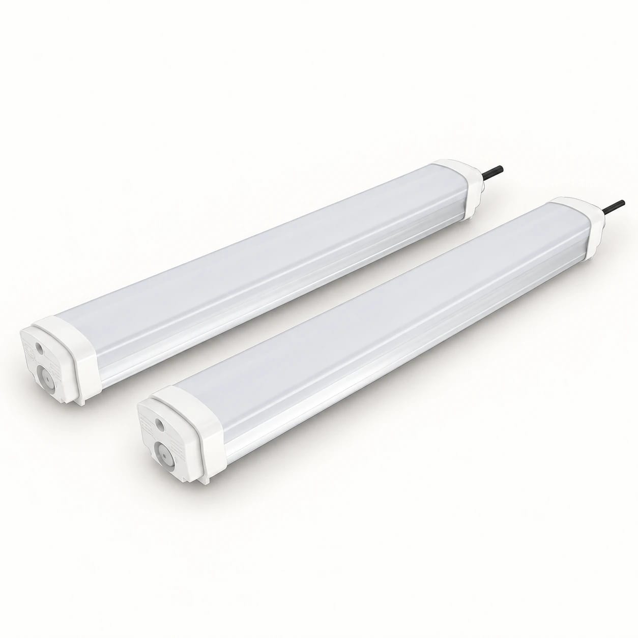 white twin linear LED fitting