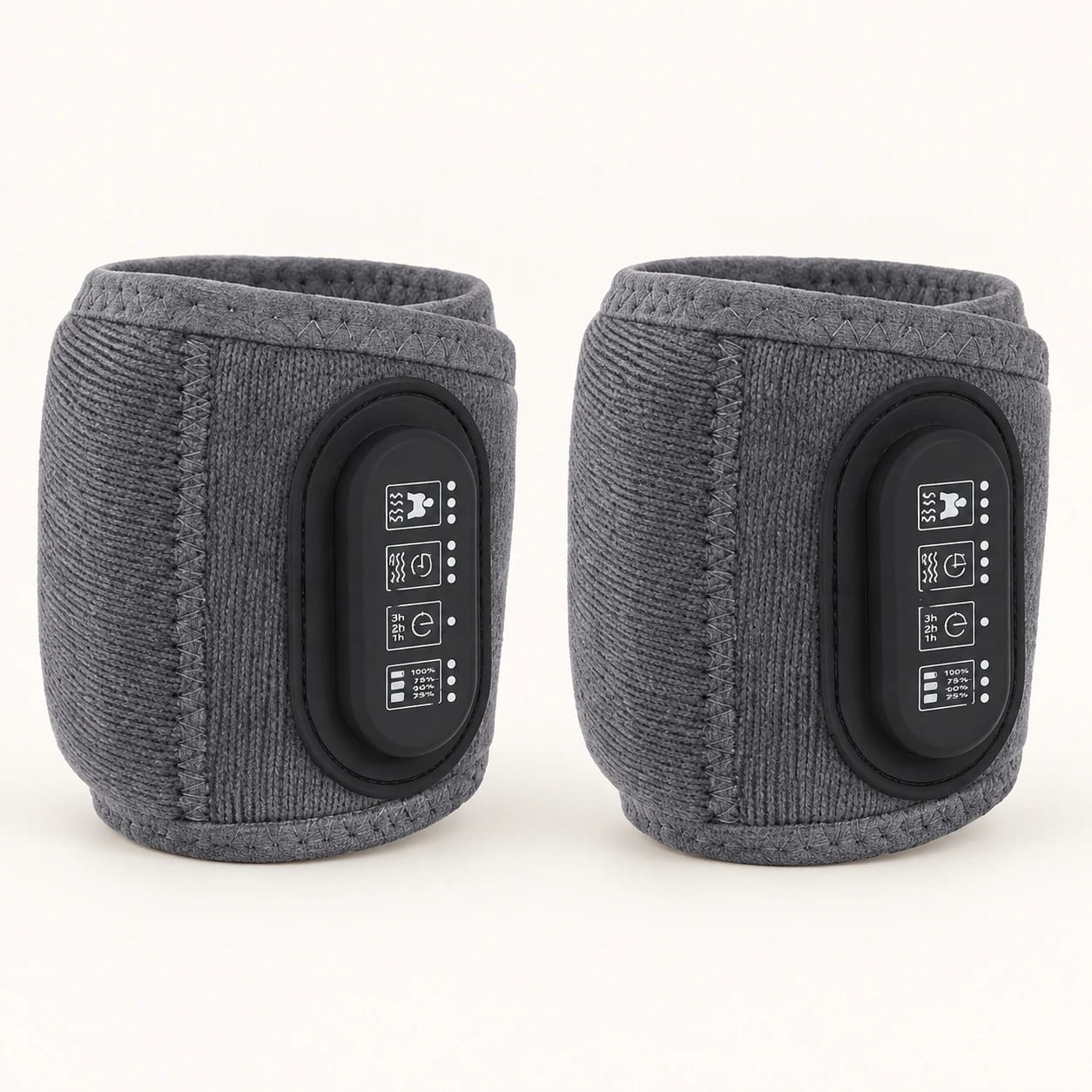 black heated knee brace