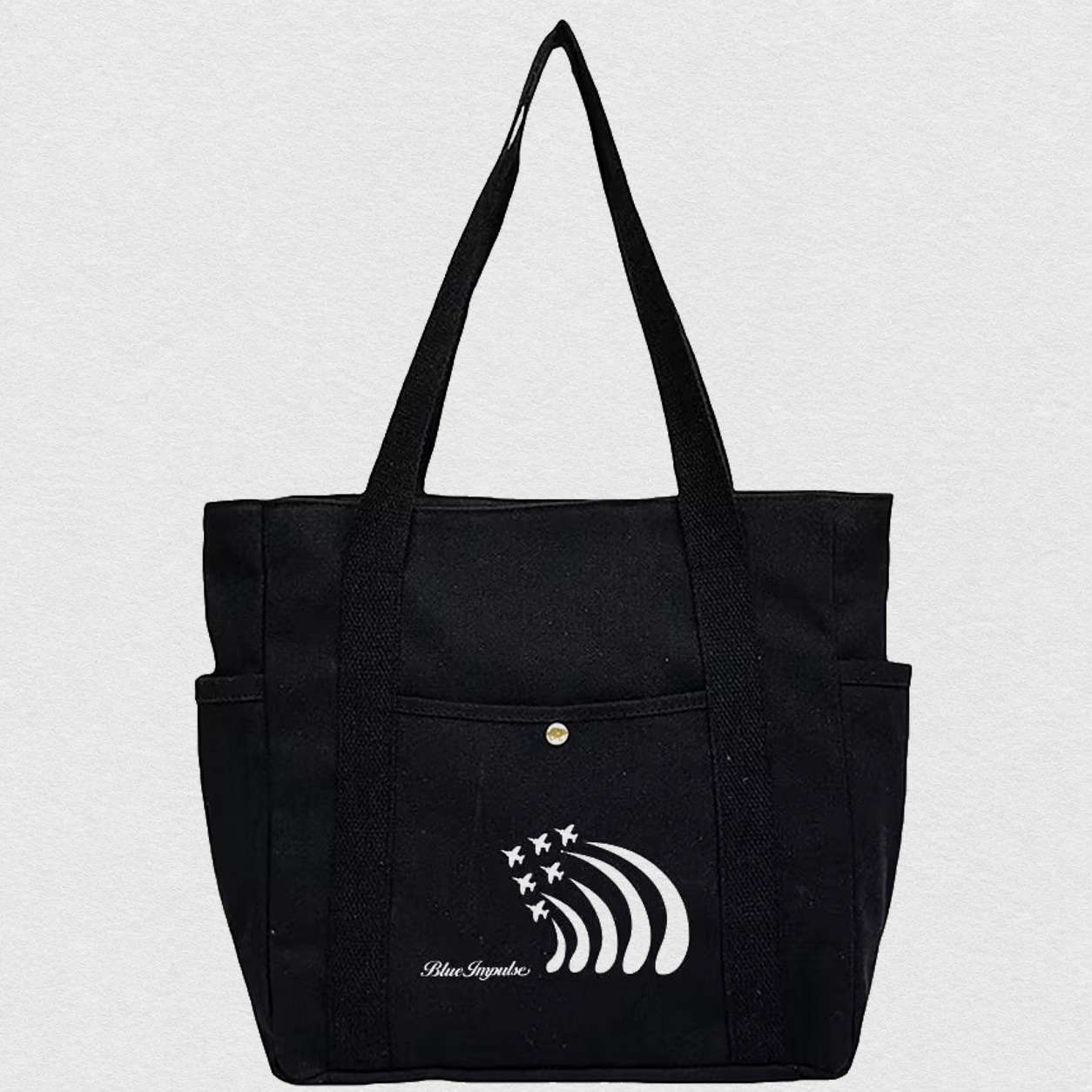 Black Canvas Tote — Custom Logo